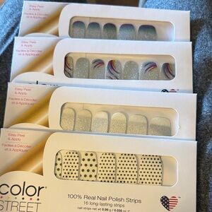 Retired Color Street Glitter and Polka Dot Nail Strips